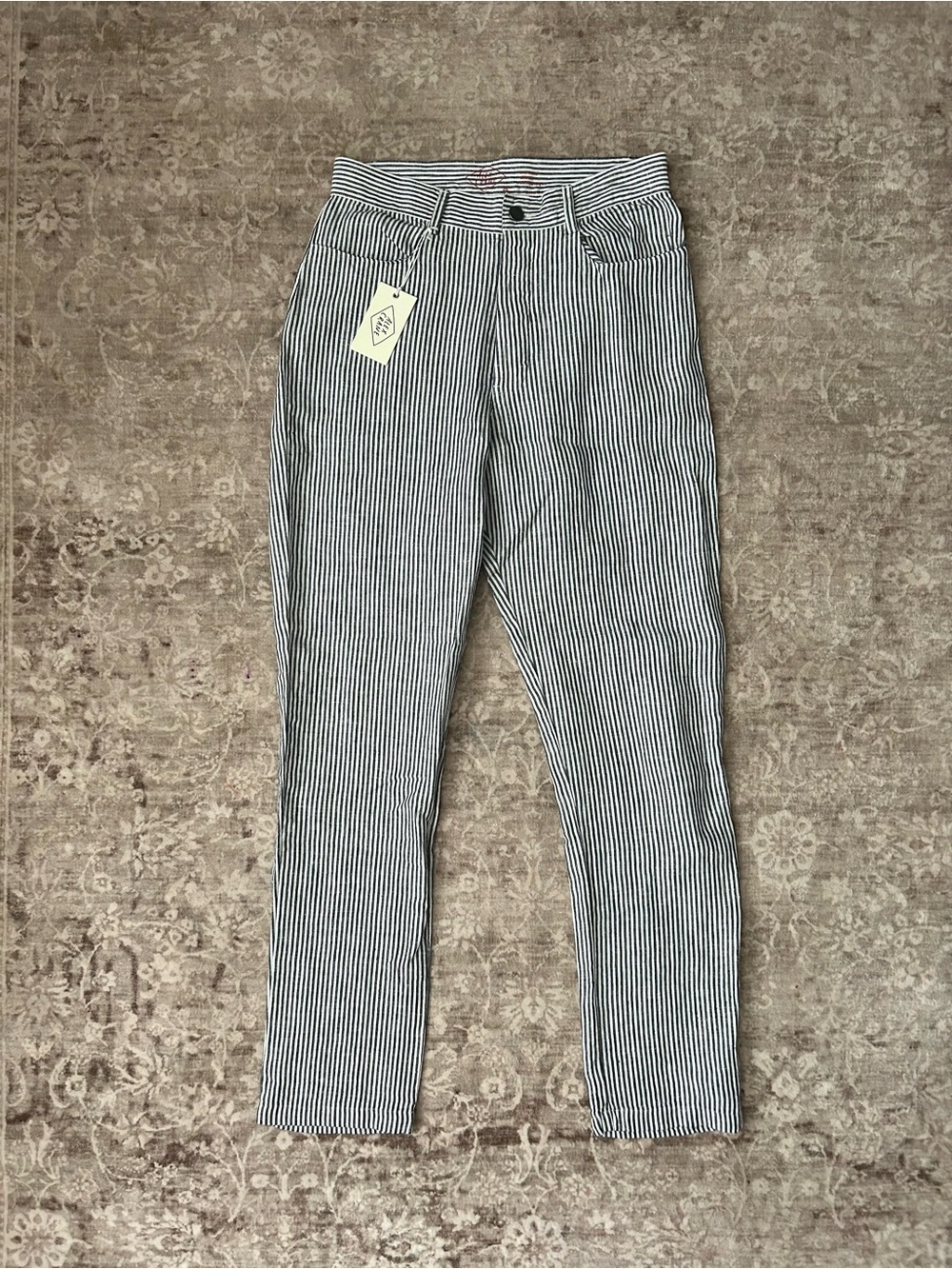 Alex Crane Bengal Striped Linen Chinos - Classic Straight Fit